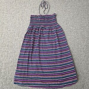 Old Navy Y2K Striped Smocked Tube Mini Dress Strapless Bodycon Women's M